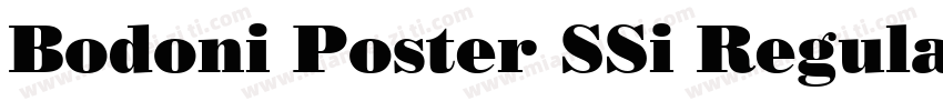 Bodoni Poster SSi Regular字体转换